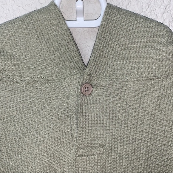 Fear Of God Essentials Seafoam Green Waffle Henley Hoodie Size 14/16 - Picture 6 of 11